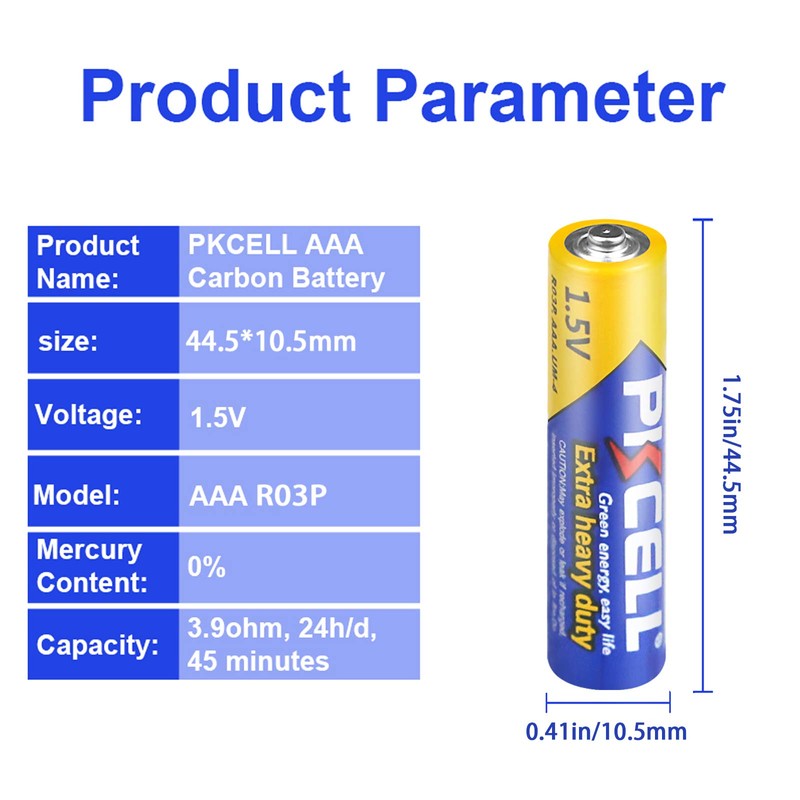 PKCELL AAA Batteries 20 Pack, Triple A Batteries, 1.5V High-Performance