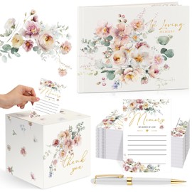 54 Pcs Funeral Guest Book for Memorial Service Celebration of Life, Warm