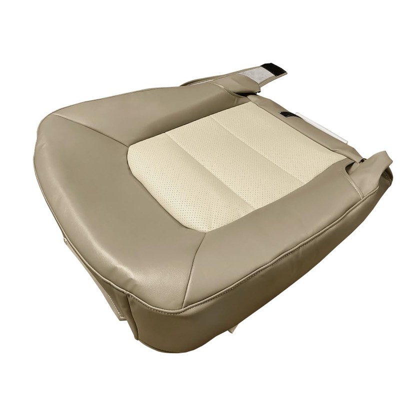 Mievlyo Driver Side Bottom Replacement PERF Leather Seat Cover Tan