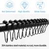 12 Pack Shower Curtain Hooks Rings,Stainless Steel Roller Balls Bath
