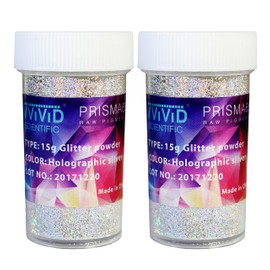 VViViD Prisma65 Glitter Holographic Silver Pigment Powder 15g x 2-Pack
