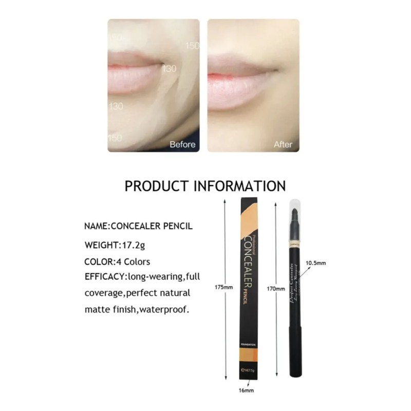 Lápiz Corrector Tft Para Rostro De Doble Cara Debajo De