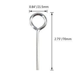 Alamic 1/8 inch Standard Hex Dogging Key Allen Wrench Door Key for Push Bar Panic Exit Devices - 10 Pack(Silver)