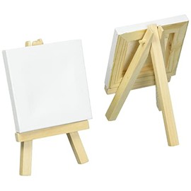Hello, Artist! Party Pack Mini Canvas with Easel, 4 Pieces, None