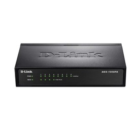 D-Link Fast Ethernet Switch, 8 Port Unmanaged w/ 4 PoE Ports (802.3AF) Desktop Network Internet 10/100 Plug n Play (DES-1008PA)