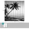 CCXTCZ Black and White Palm Tree Shower Curtain Hawaii Beach