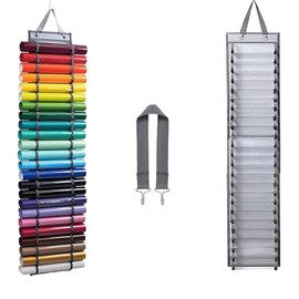 Rcbzzp Vinylrollenhalter, Vinylrollenhalter Wandhalterung, mit 24 Fächern, für Aufbewahren Papier, Geschenkpapier, Kreuzstich Stickerei