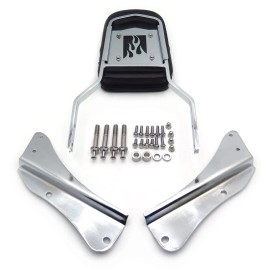 HONGK Chrome Flame Backrest Sissy Bar For 2001-2006 Honda Shadow Spirit 750/VT750