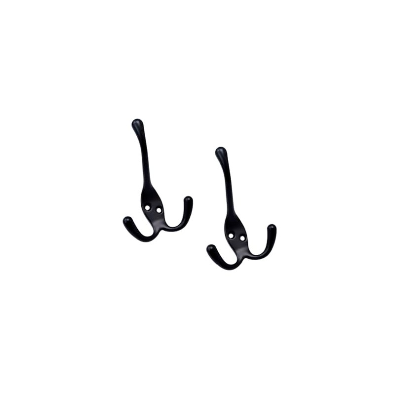 QCAA Premium Quality Coat Hat Hook Three Prongs Hook, 4",