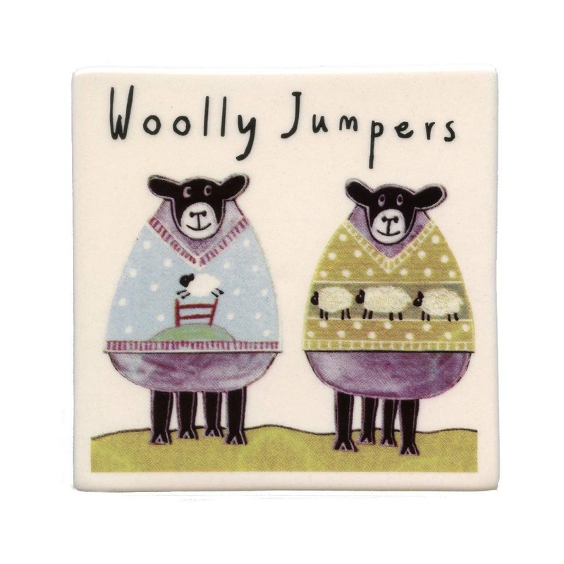 Sheep Woolly Jumpers Coaster - 1 Item Random Design