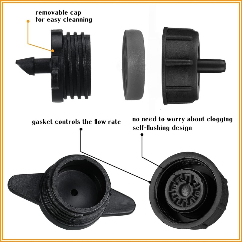 Hydrogarden Pack of 50 Micro-Drip System Series Dripper Pressure Regulating
