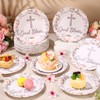 Zopeal 80 Pcs 7 Inch Baptism Plates God Bless Baptism