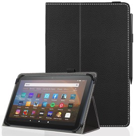 Pudiceva 11 11.5 Inch Android Tablet Case,Slim Folding Stand Cover for 10.5 "10.9" 11" 11.5" and All 10.5"- 11.5" Touchscreen Tablet Case with Stylus Pen Holder,Back