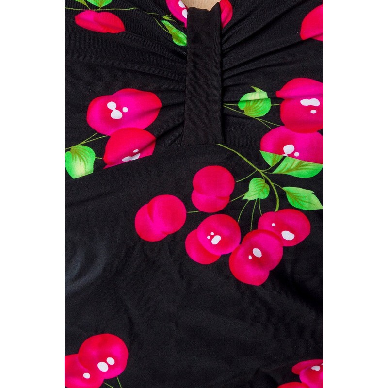 BELSIRA Vintage-Badeanzug mit Kirschmuster