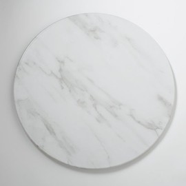 American Metalcraft MW21 Marble Melamine Serving Board, Round, White, 21 1/2-Inch Diameter