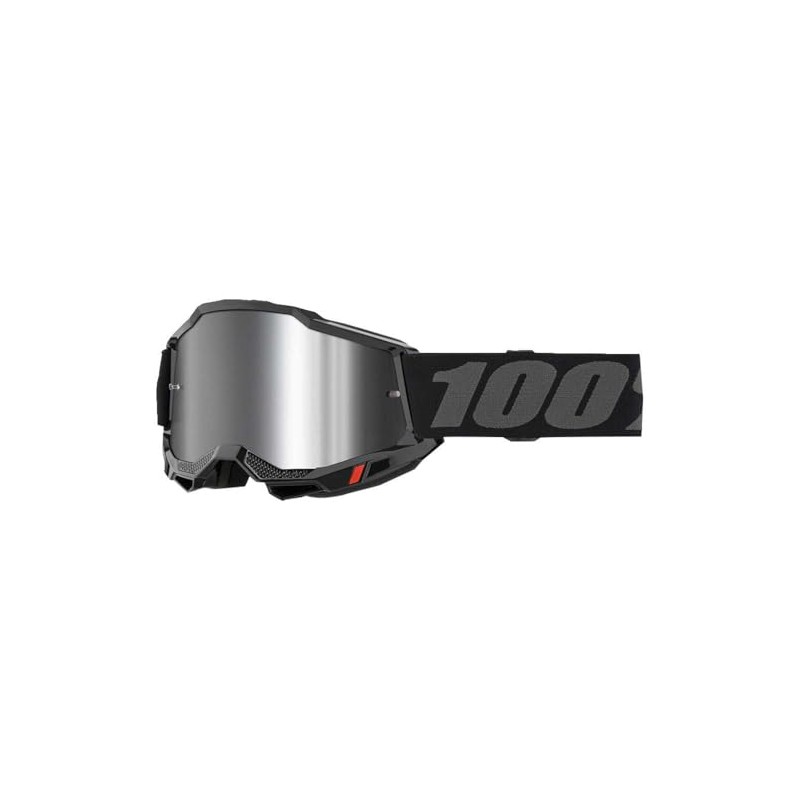 100% Maschera ACCURI 2 Black - Lente A Specchio Argento