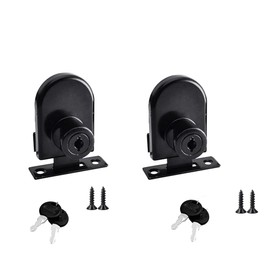 Glass Cabinet Lock Jewelry Watch Display Cabinet Lock Document Book Security Display Cabinet Lock 5-8 mm / 0.2'' - 0.31'' mm Glass Door No Drilling (Black)