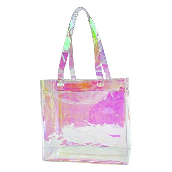 TotePrint 1pcs Waterproof Large Transparent Pvc Shopping Clear Tote Bag