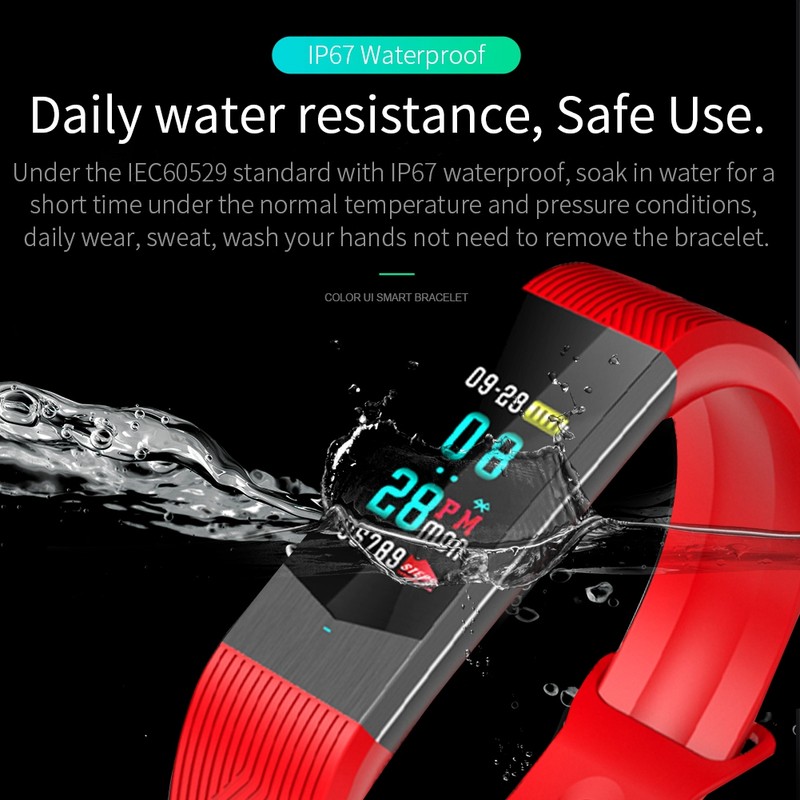 Business Fashion Color Screen Smart Bracelet Pedometer Heart Rate Monitoring
