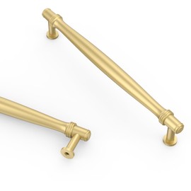 Asidrama 10 Pack 7.5 Inch(192mm) Brushed Gold Cabinet pulls Kitchen Cabinet Handles, Cabinet Pulls Kitchen Cabinet Hardware for Cupboard Drawer Pulls