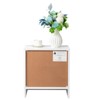 Deuxff Bedside Table,Sofa Table with Metal Handles,Wooden Bedroom Bedside Cabinet