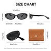 Cyxus Folding Polarized Sunglasses Oval for Men Women Easy Carry
