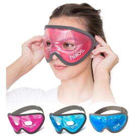 myhalos Cooling Eye Mask -HM Mask- Reusable Gel Eye Mask Cold Pack -Our Ice Eye Mask Soothes Puffy Eyes, Dark Circles & Hangovers- Relieve Your Headaches & Sinus Pain With Cold Eye Mask & Eye Gel Mask Therapy
