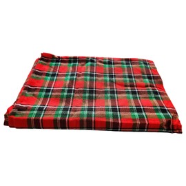 African Plaid Patterned Maasai Blanket/Shuka | Multi-Purpose Throw Blanket, Travel Blanket, Couch & Sofa Cover, Camping, Picnic & Beach Mat, Shawl & Home Décor | Multi-Color – Red/Green/Black Plaid.