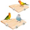 Bird Perch Platform Stand, Wood Cage Platform for Parakeet Cockatiel