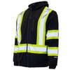 JORESTECH High Visibility Hoodie Full Zipper 100% Polyester ANSI Black