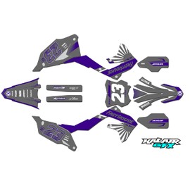Kalair GFX Graphics Kit for Kawasaki KX450 (2019-2023) FH Series Purple 16 Mil-Dirt Pit Bike Motorcycle Stickers,Dirtbike Racing Decal Automotive Motocross Accessories no Plastics