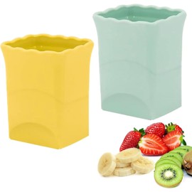 DASZERX® Cup Fruit Slicer Set, strawberry slicer, Banana, Egg, and Vegetable Slicer and Salad - Quick and Easy mini Kitchen Gadgets for fruit cutter & Veggies (2 Pcs Set)