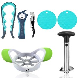 Pineapple Corer Slicer and Apple Slicer Corer Cutter – Stainless Steel Pineapple Cutter Peeler Tool – Heavy Duty Apple Divider & Pineapple Peeler for Quick Fruit Prep – Kitchen Accessories Must-Have