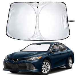 Toyota Camry EcoNour Car Windshield Sunshade 2018-2024 2025-240T Polyester Material Cars Sun Visor Reflector Blocks UV Rays - Foldable Sunshade Interior Protection Accessories