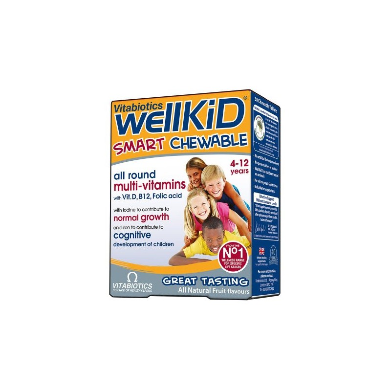 Vitabiotics Wellkid Muli-Vitamins Chewable, 30 Tablets