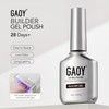 GAOY Builder Gel for Nails, Milky Jelly White Nail Strengthener,