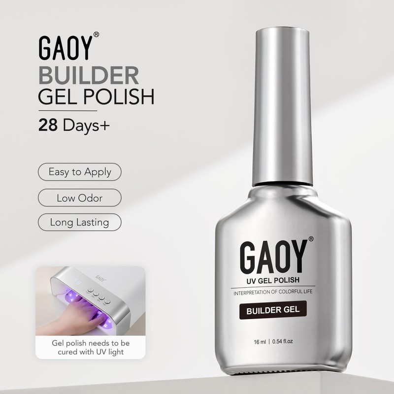 GAOY Builder Gel for Nails, Milky Jelly White Nail Strengthener,