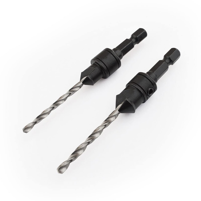 Gunpla 5pcs HSS Countersink Drill Bit Set, 1/4 inch Hex