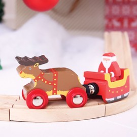 Bigjigs Rail Weihnachtsschlitten mit Rentieren