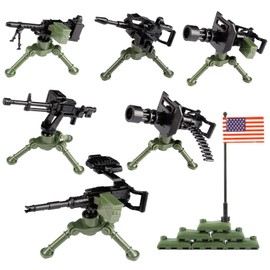 Toy Weapons Accessories Weapons Pack Military U.S 5 Types Heavy Weaponry Toys Military Equipment Battle Blocks Bricks Compatible with Major Brand, 3 Years Old and up