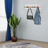 WUSILILU 23.6in Piano Shaped Wall-Mounted Coat Rack with 16 Hooks,