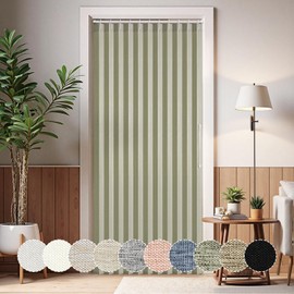 MIULEE Accordion Style Door Curtains, Magnetic Pleated Folding Curtains for Doorway, Room Divider for Open Closet/Bedroom/Laundry Room, Sage Green, W52 x L78 inches,1 Panel