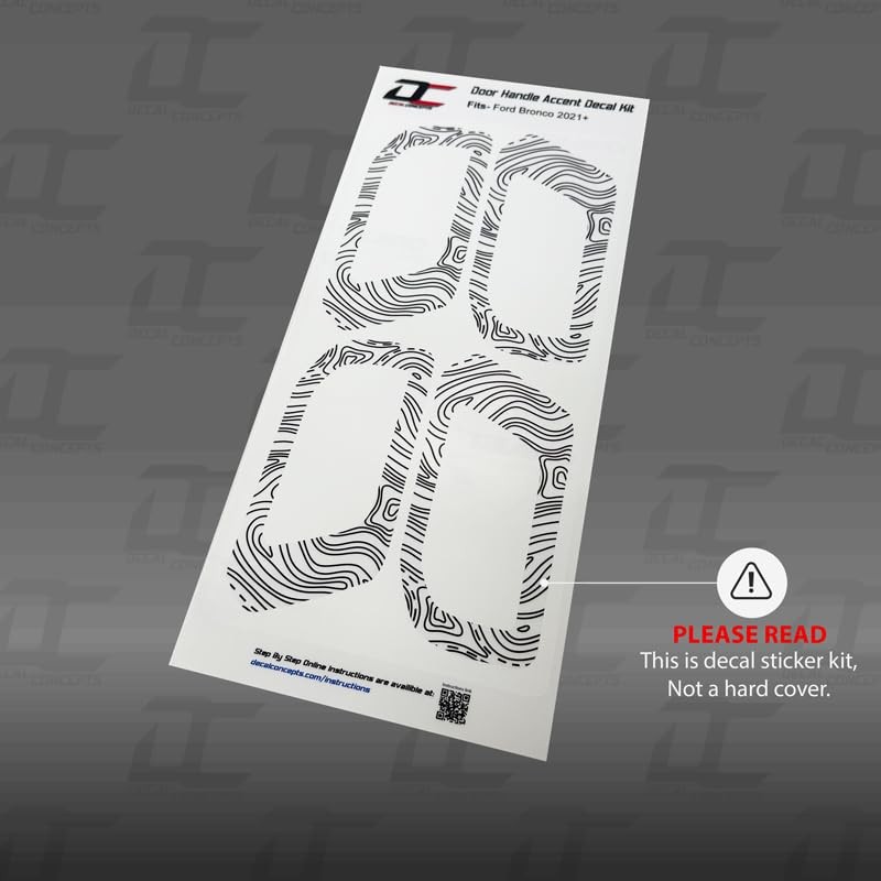 Decal Concepts Topography Door Handle Accent Decal Kit - (Fits