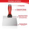 Goldblatt Drywall Knife Set, 5-Pieces Stainless Steel Taping Knives -