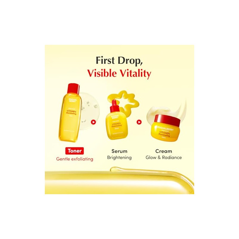 EQQUALBERRY - Tónico Facial Vitamina C y Niacinamida 3% 150