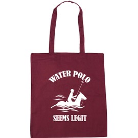 Hippowarehouse Water Polo Seems Legit Tote Shopping Gym Beach Bag 42cm x38cm, 10 litres