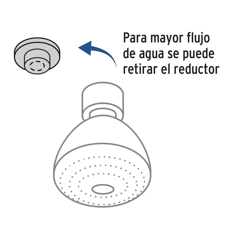 Foset Aero R-201S, Regadera 3-1/4", sin brazo, Aero, cabeza de