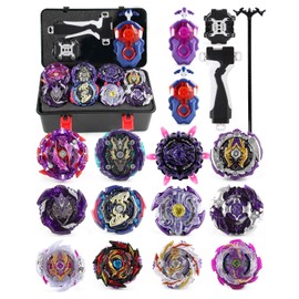 WWZI Gyros Turbo Set, Gyros Spinning Top Set, 4D Toy Gift + 3-Piece Launcher with Box Set