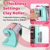 Polymer Clay Press Machine,Clay Roller Machine,Includes Non-Stick Sheets,Gloves,Clamp and Hand