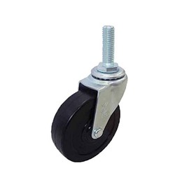 yu-ei Screw Castors Flexible Car 75 Diameter Hard Rubber Wheel Pitch 1.75